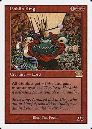 The goblin king (Lord) Commander Deck Commission